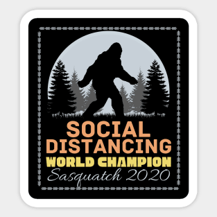 Social Distancing World Champion Sticker